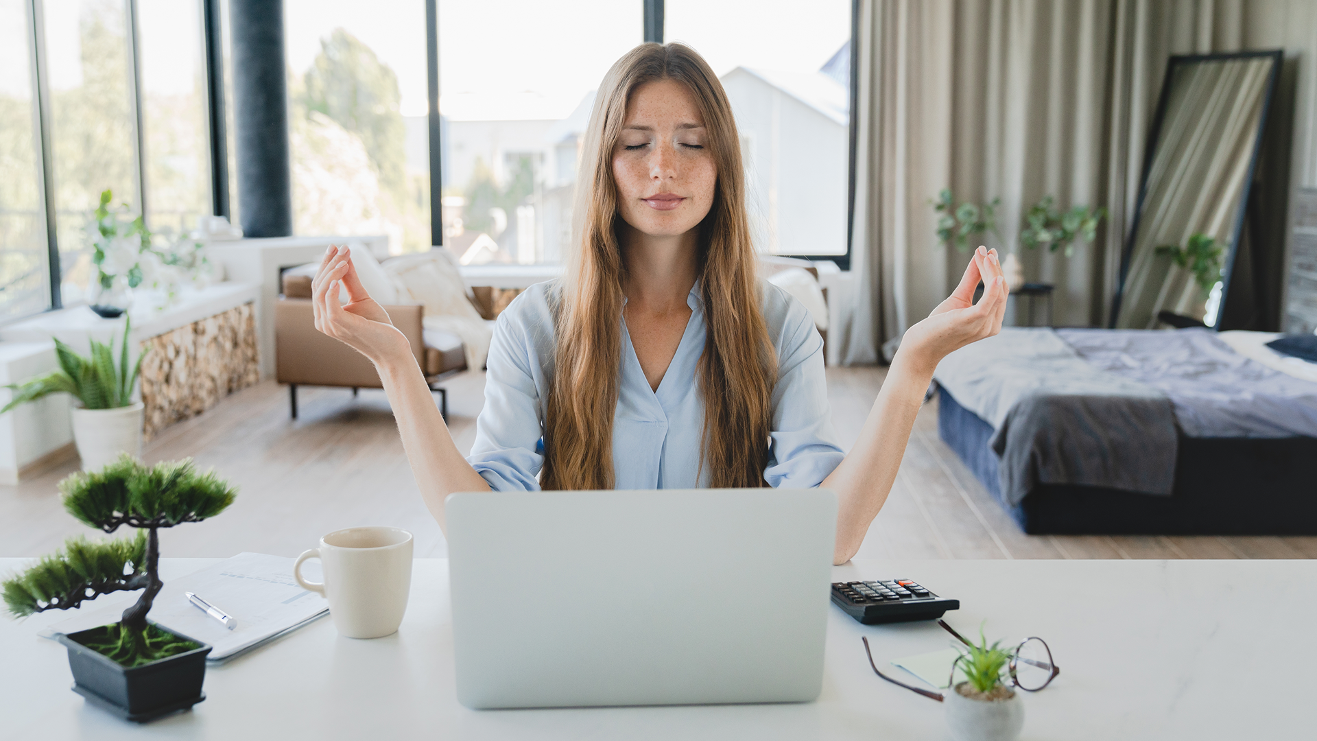 Accounts lady platforms background